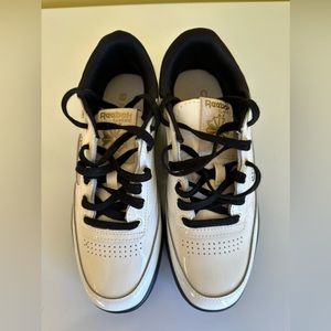 Reebok Classic, Cardi B, Size 8, Color-Cream, Leather, Tennis Shoe